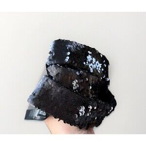 Ted Baker Keep It Under Wraps Black Sequin Belt Scarf
